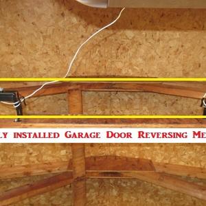 Improperly Installed Garage Door Reversing Mechanism
