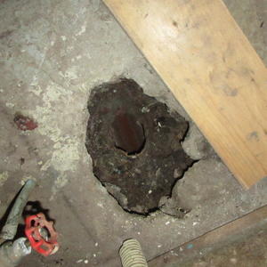 Open sanitary sewer - Health Hazard