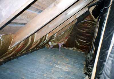 improperly installed insulation